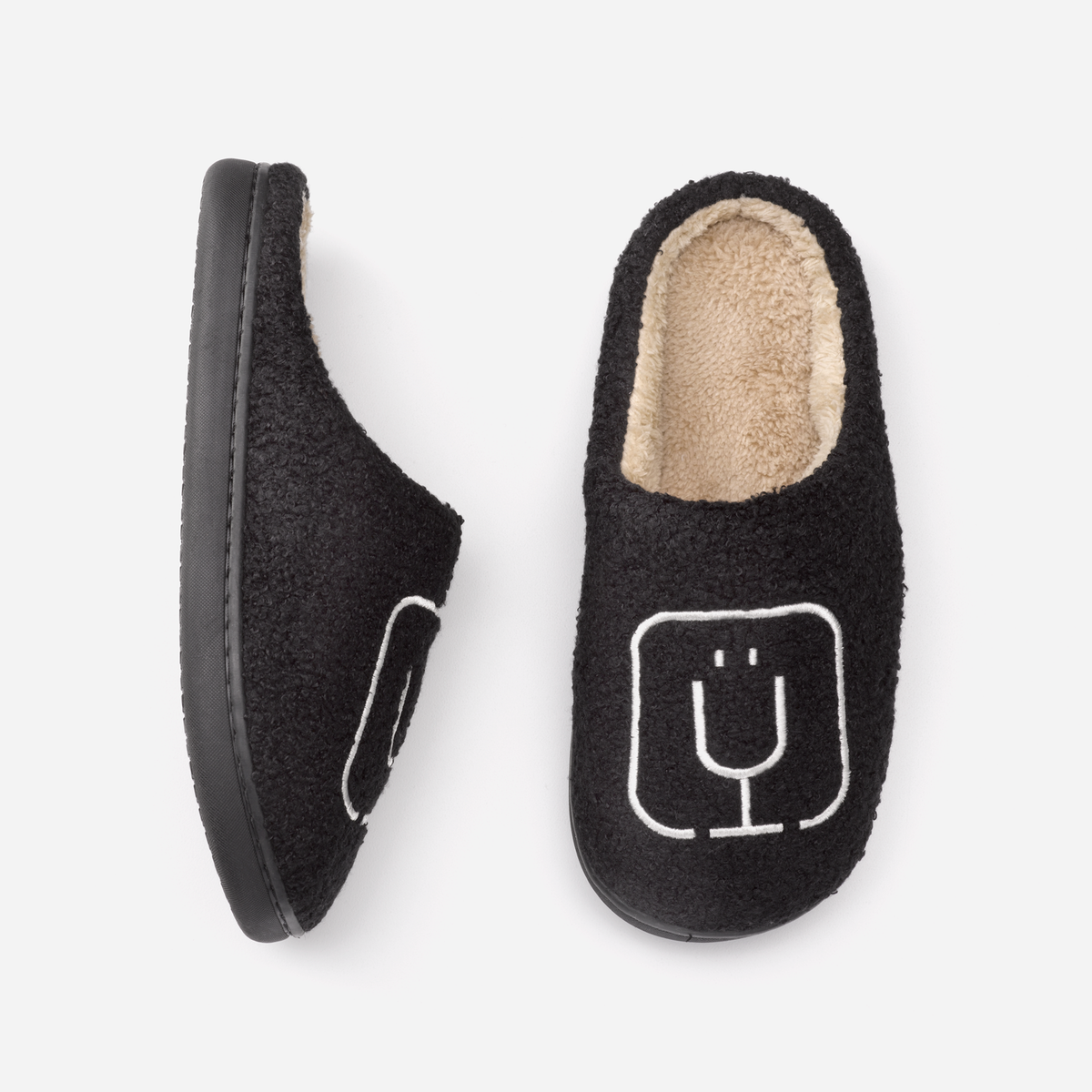 brumate-fuzzy-slippers-black-v1 apparel-slippers-above.png